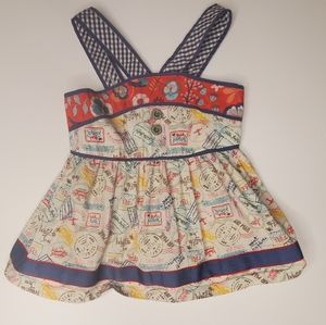 Matilda Jane Travel Stamps Patchwork Peplum Top